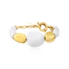 Loulou adjustable bracelet – gold and white