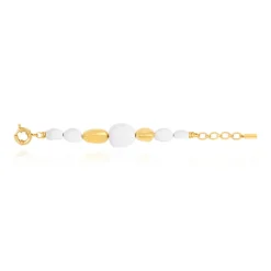 Loulou adjustable bracelet – gold and white
