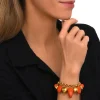 Loulou adjustable chain bracelet – orange and gold