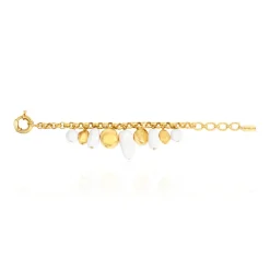 Loulou adjustable chain bracelet – gold and white