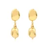 Loulou clip-on drop earrings - gold
