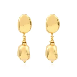 Loulou clip-on drop earrings - gold