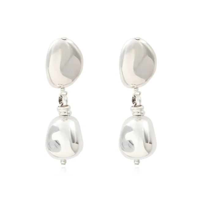 Loulou clip-on earrings - silver