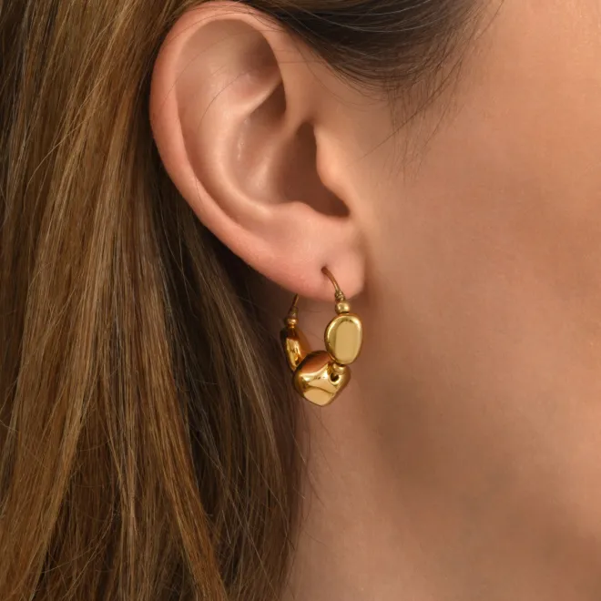 Loulou delicate hoop earrings - gold