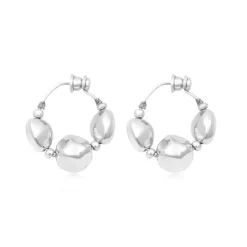 Loulou hoop earrings - silver