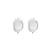 Loulou thin clip-on earrings - silver