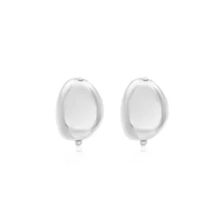 Loulou thin clip-on earrings - silver