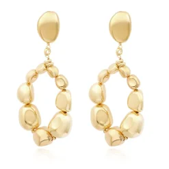 Loulou wide clip-on earrings - gold
