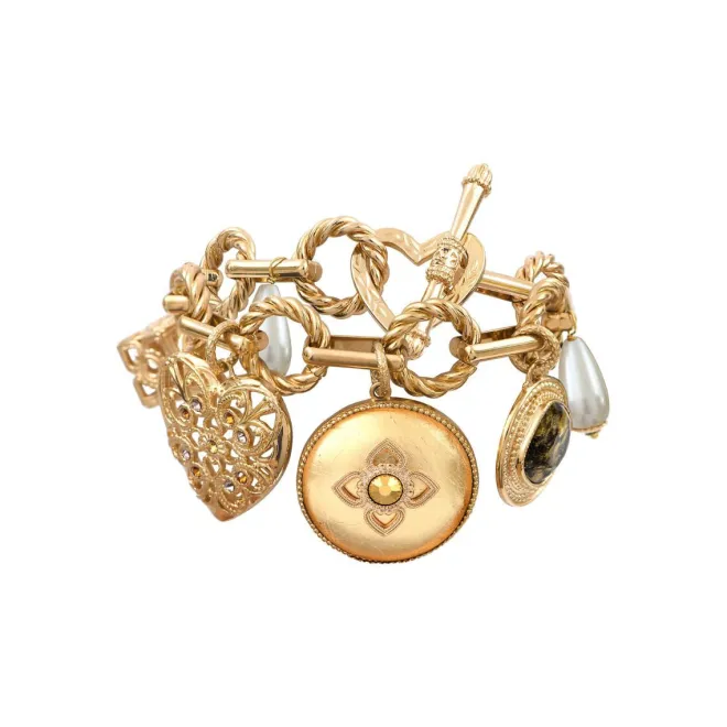 Lucky Charm Flexible Chain Bracelet - Gold
