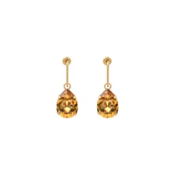 Lucky Charm Hoop Earrings - Yellow