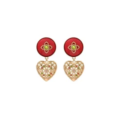Lucky Charm Stud Earrings - Roses