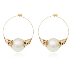 Lucy hoop earrings - white