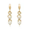 Lucy long hoop earrings - white