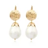Lucy thin sleeper earrings - white
