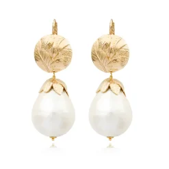 Lucy thin sleeper earrings - white