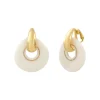 Masseria clip-on earrings - white