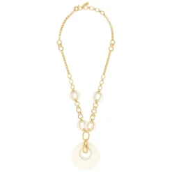 Masseria long chain necklace - white