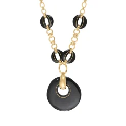 Masseria long chain necklace - black