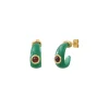 Masseria mini stud earrings - green