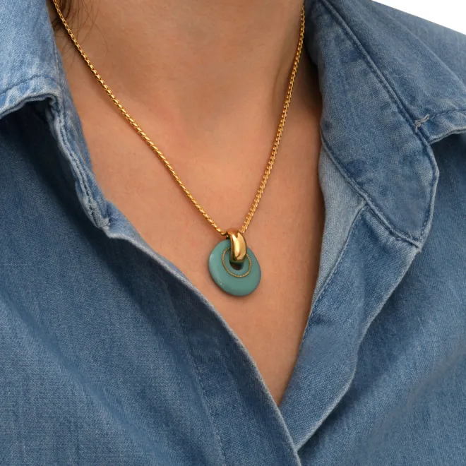 Masseria pendant necklace - turquoise