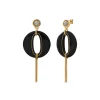 Masseria pierced stud earrings - black