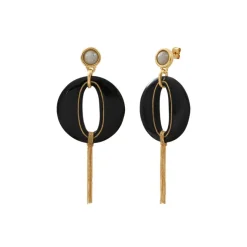 Masseria pierced stud earrings - black