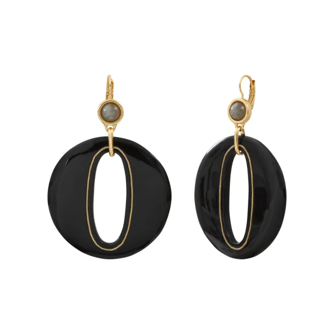 Masseria sleeper earrings - black