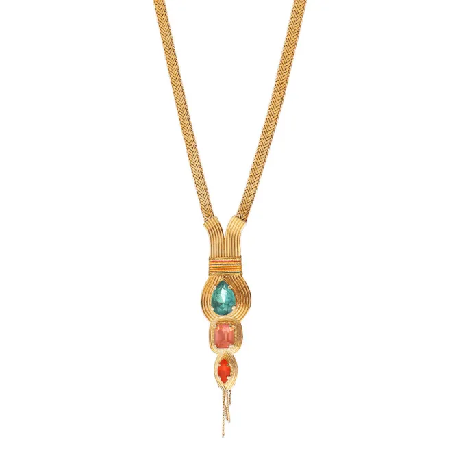 Mid-length Sun Necklace - Multicolored
