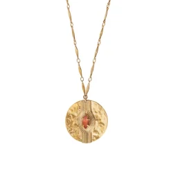 Mid-length Sun Necklace - Pink