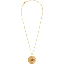 Mid-length Sun Necklace - Pink