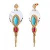 Mindoro pierced drop earrings - white mother-of-pearl
