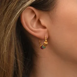 Mini Avola hoop earrings - multicoloured
