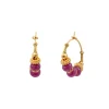 Mini Avola hoop earrings - violet