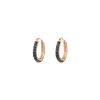 Ninon delicate hoop earrings - blue