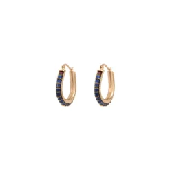 Ninon delicate hoop earrings - blue