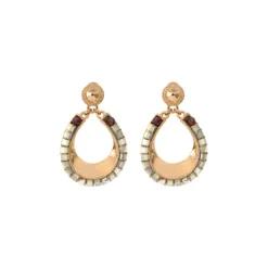Ninon fine stud earrings - mother-of-pearl