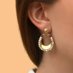 Ninon fine stud earrings - mother-of-pearl
