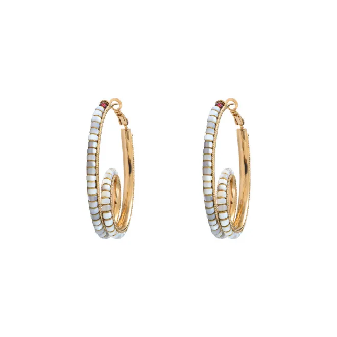 Ninon hoop earrings - mother-of-pearl