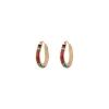 Ninon hoop earrings - red