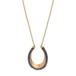 Ninon long necklace - blue