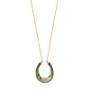 Ninon long necklace - green