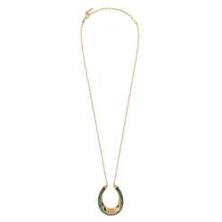 Ninon long necklace - green