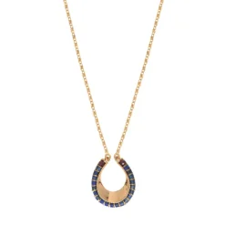 Ninon pendant necklace - blue