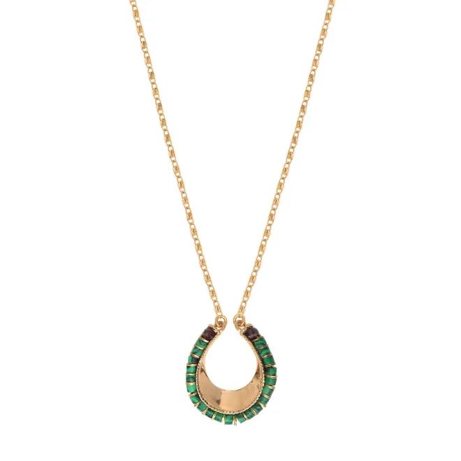 Ninon pendant necklace - green