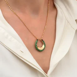 Ninon pendant necklace - green