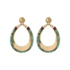 Ninon pierced stud earrings - turquoise