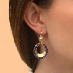 Ninon sleeper earrings - blue