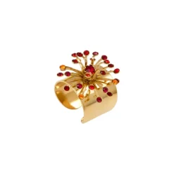 Noémie adjustable medium ring - red
