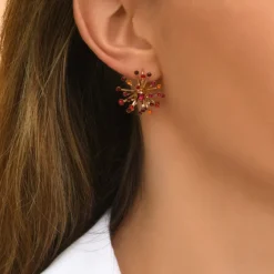 Noémie sleeper earrings - red