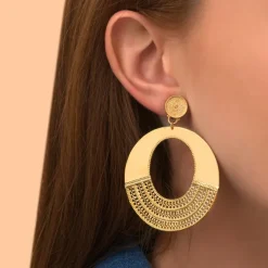 Noor clip-on earrings - gold